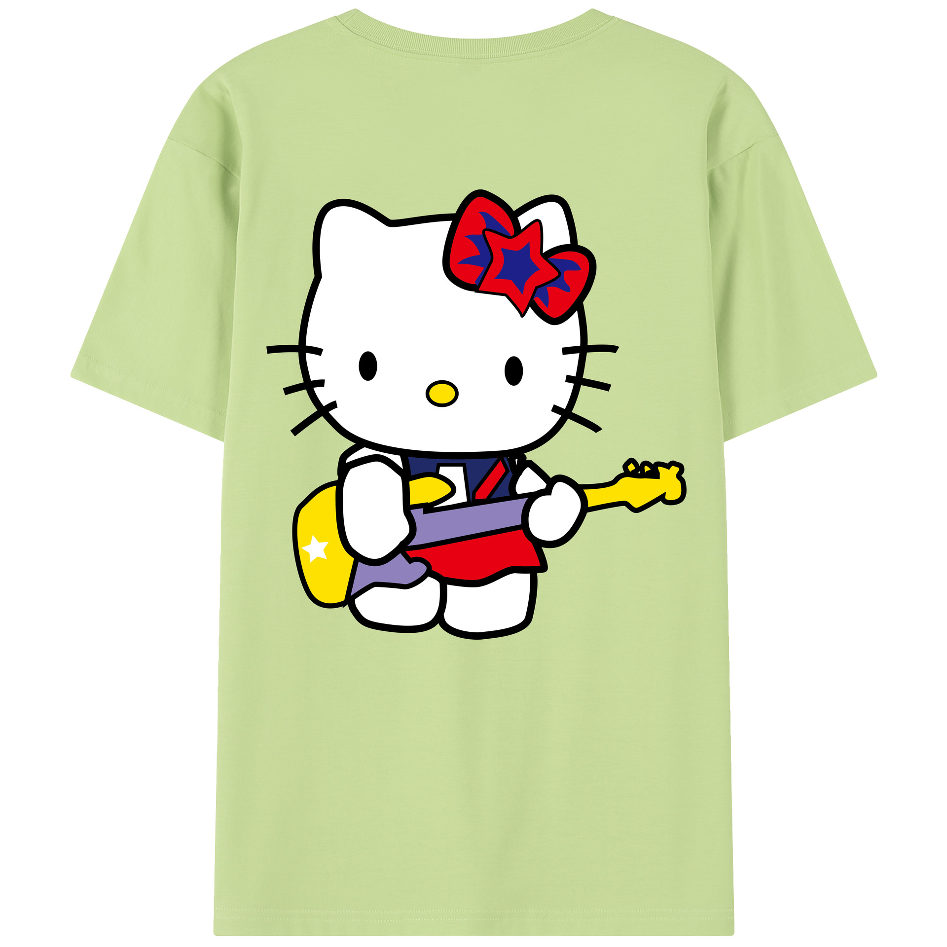 （画像用） Hello Kitty ハローキティ 綿100％半袖Tシャツ（背面プリント）